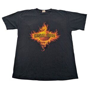 Vtg 90s Universal Studios Flame‎ Shirt Adult L Theme Park Orlando Florida FL USA